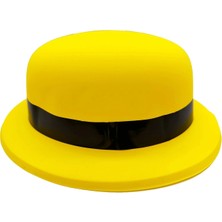 Neon Partisi Sarı Renk Melon Plastik Parti Şapkası