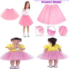 Pembe Renk Tütü Etek Bale Eteği Gösteri Eteği Çocuk Bebek Boy