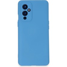 One Plus 9 Kılıf Nano Içi Kadife Silikon - Mavi - BRF13870-3407