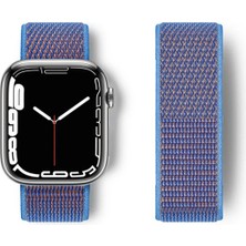 Apple Watch 42MM Hasırlı Cırtcırtlı Kordon - Mor - BRF12906-4160