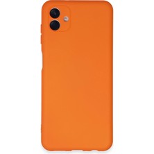 Samsung Galaxy A04E Kılıf Nano Içi Kadife Silikon - Turuncu - BRF18729-4967