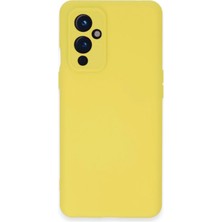 One Plus 9 Kılıf Nano Içi Kadife Silikon - Sarı - BRF18585-7491