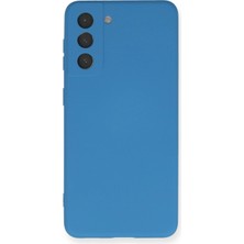 Samsung Galaxy S21 Fe Kılıf Nano Içi Kadife Silikon - Mavi - BRF18659-6003