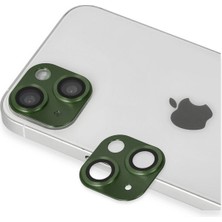 iPhone 13 Pers Alüminyum Kamera Lens - Yeşil - BRF13523-6415