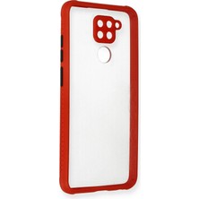Xiaomi Redmi Note 9 Kılıf Miami Şeffaf Silikon - Kırmızı - BRF14372-9878