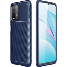 Xiaomi Redmi 9t Kılıf Auto Focus Karbon Kapak - Lacivert - BRF19220-6146