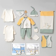 0-3 Ay Bebeklere Gaye Organik Pamuk Ayıcık Panda Nakışlı 10 Lu Set