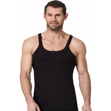 Namaldı Erkek Tekli Siyah Ribana Ince Askılı Atlet