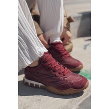 Romine Paraşüt Kumaş Bordo Kadın Spor Ayakkabı