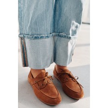 Maltra Kadın Oxford Ayakkabı Taba Süet