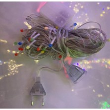 10M 100 LED Damla Uçlu LED Işık Mavi Işık Şeffaf Kablo