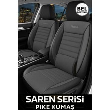 Seat Cordoba 1993–2008 Saren Serisi Oto Koltuk Kılıfı 5’li Set – Airbag & Kolçak Uyumlu, 3 Katman, Pike+Lakost+Deri Füme