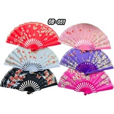 Plastik Kumaş Yelpaze 12'li Karışık