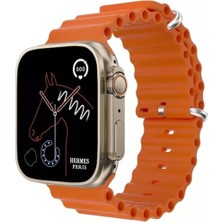 Turuncu Vidalı Kasa Akıllı Saat 49MM, Şık ve Dayanıklı Tasarım
