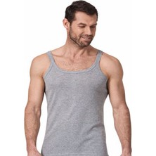 Namaldı Erkek 4'lü Gri Ribana Ince Askılı Atlet