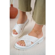 Khayt Sharone Anatomik Ortopedik Taşlı Günlük Kadın Terlik