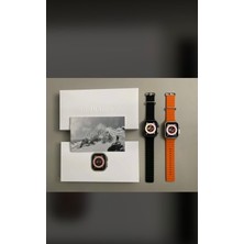 Şık Gümüş Akıllı Saat 49MM, Dokunmatik Ekran, Çift Kordon Uyumlu