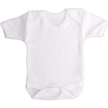Sema Baby Yarım Kol Badi (Body) 0-3 Ay - Beyaz
