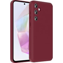Galaxy A36 Kılıf Kamera Korumalı Kartlık Hazneli Vrdr Vitra Kapak - Mürdüm