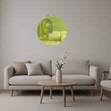 Sevimli Ifade Emoji Tasarımlı Dekoratif Duvar Altın Aynalı Tablosu - BRF12449-5574