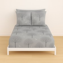 Desenli Çift Kişilik 160 x 200 Lastikli Çarşaf ve 2 Adet Yastık Kılıfı