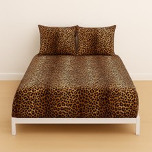 Desenli Çift Kişilik Lastikli Battal 180 x 200 Çarşaf ve 2 Adet Yastık Kılıfı