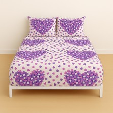 Desenli Kalpli Çift Kişilik Lastikli Battal 180 x 200 Çarşaf ve 2 Adet Yastık Kılıfı