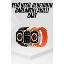 Siyah Çok Fonksiyonlu Akıllı Saat, Android ve Ios Uyumlu, Çağrı ve Mesaj Bildirimi