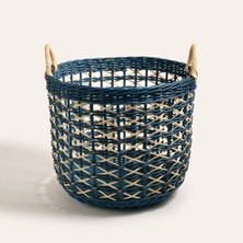 Java Rattan Sepet 45 cm Lacivert