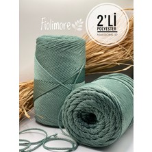 FioliMore 2`li Paket Polyester Makrome İp (400 Gram -460 Metre) No:4 Çanta İpi Supla İpi