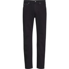 Erkek Slim Fit Daralan Paça Termal Jean Pantolon - Siyah