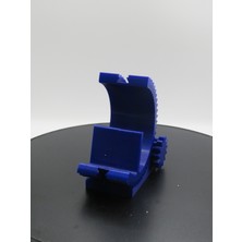 Ayarlanabilir Dişli Mekanizmalı Telefon Tutucu, Modern Masaüstü Standı, Lacivert