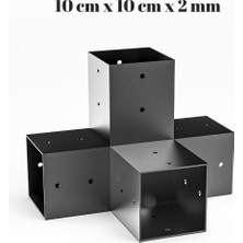 Çardak Pergole Birleştirme Aparatı 4 Kanallı 90 Derece (9x9 ve 10X10 Seçenekleriyle)