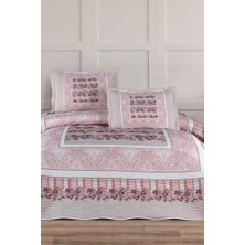 Ventora Baskılı Kapitoneli Çift Kişilik Yatak Örtüsü Pudra