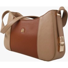 Bayan Çarpraz Askılı Çanta 67-7136 Kum - Taba