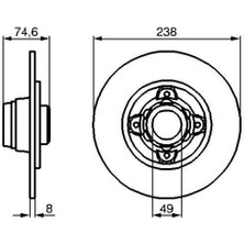 Bosch Fren diski; Arka Takım (2 Adet) RENAULT 19 Cabrio 1.8i 10/1994 - 12/1995 79 kW X53 F3P 764