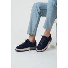 Grant Model Hakiki Deri El Yapımı Erkek Lacivert Sneaker