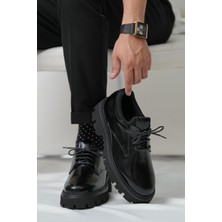 Morgan Model Hakiki Deri El Yapımı Erkek Siyah Casual Ayakkabı