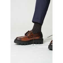 Garden Model Hakiki Deri El Yapımı Kahve Kroko Casual Ayakkabı