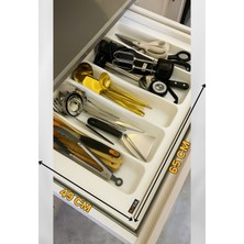 ALMITAL 65X49 Cm. 5 Bölmeli Beyaz Çekmece Içi Düzenleyici Kepçelik (60X40 Cm'e Kadar Kesilr)