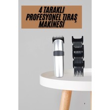 Sepetim Yeni Nesil Profesyonel Şarjlı Saç Sakal Tıraş Makinesi Ayarlanabilir 4 Taraklı