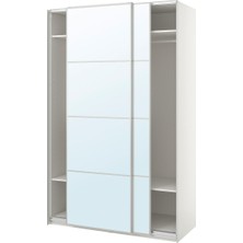 Pax Sürgü Kapaklı Gardırop, Beyaz-Aynalı Cam, 150X66X236 cm