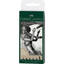Faber-Castell Pitt Artist Pen 6lı, C 199, Çizim Kalemi, Suya Dayanıklı Mürekkep, Yüksek Pigmentli