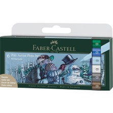 Faber-Castell Pitt Artist Pen 6'lı Set,Çift Uçlu