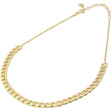 Gimora Retro Zincir Choker Gümüş Kolye