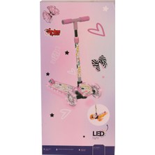 MKWE082 Işıklı Canavar Scooter Pembe
