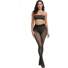 Termal Peluş Siyah Külotlu Çorap PKC-581