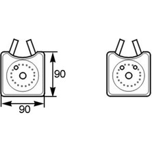 Mahle CLC161000S - Yağ Soğutucusu Golf4-Bora-A3-Toledo 1.6-1.8 1997-2004 Akl-Bfq-Agu-Agn-Bgu-Bse