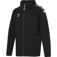 Hummel Hmlarmin Pro Zıp Hoodıe Erkek Sweatshirt Düz Desen Black Renk Rahat Kesim