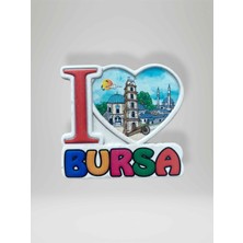 Bursa Temalı Kabartmalı Eskitme Polyester Magnet Buzdolabı Süsü